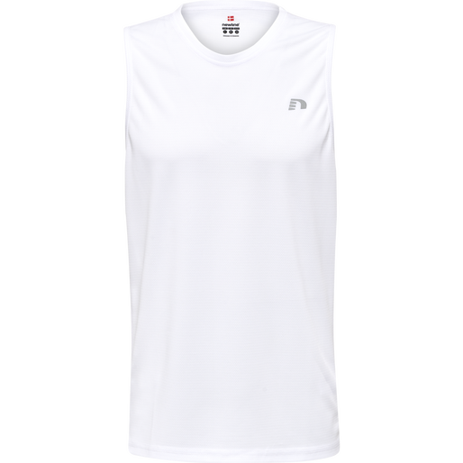 MEN CORE RUNNING SINGLET, WHITE, packshot