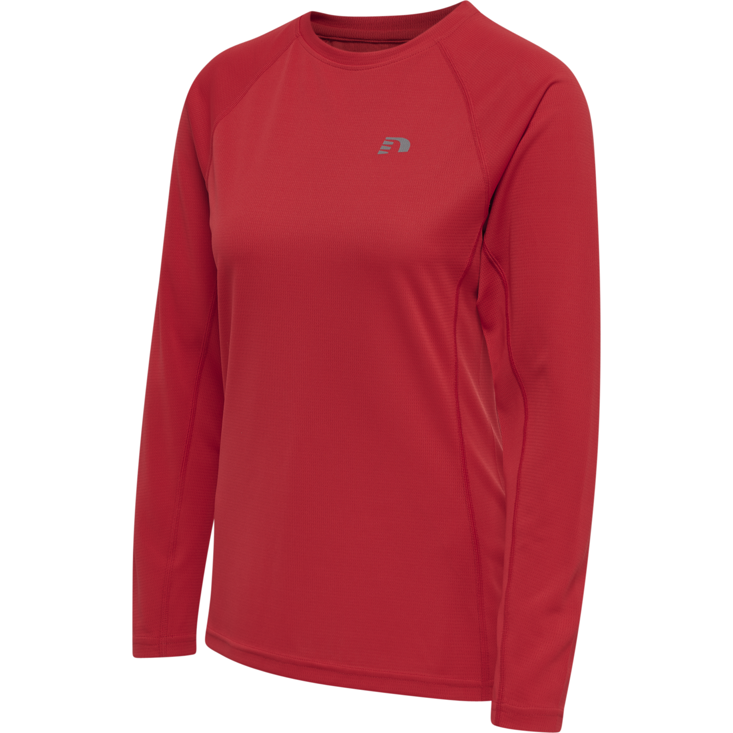 WOMEN CORE RUNNING T-SHIRT L/S, TANGO RED, packshot