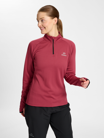 nwlPHOENIX 1/2 ZIP L/S WOMAN, DRY ROSE, model