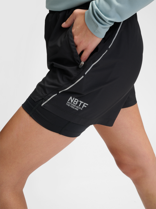 nwlFAST 2IN1 ZIP POCKET SHORTS W, BLACK, model