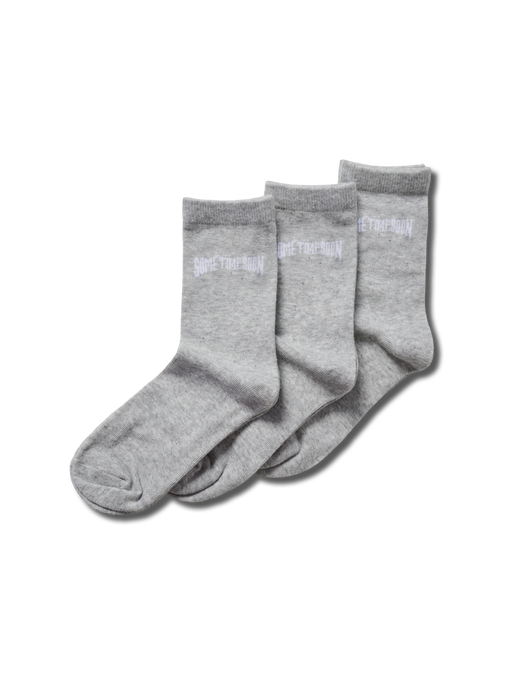 stsVARSITY SOCKS 3-PACK, LIGHT GREY MELANGE stsVARSITY SOCKS 3-PACK, LIGHT GREY MELANGE, packshot